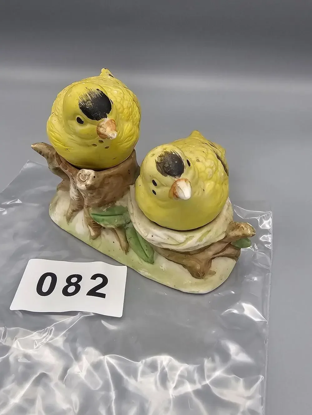 Vintage Ceramic Yellow Bird Salt and Pepper Shakers Set